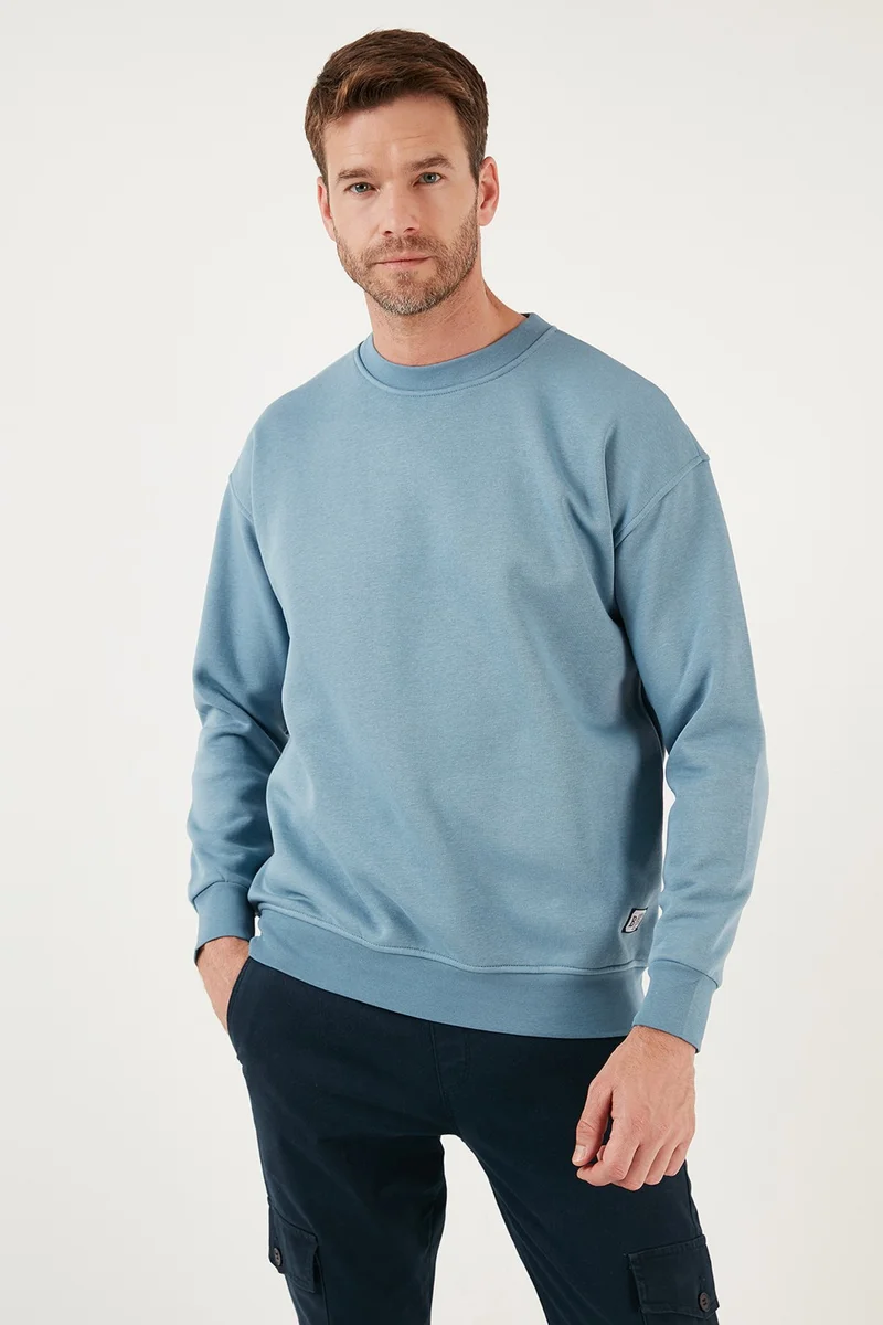 Buratti Regular Fit Crew Neck Cotton Fuzzy Soft Lined Sweat Men's Sweat 5905255