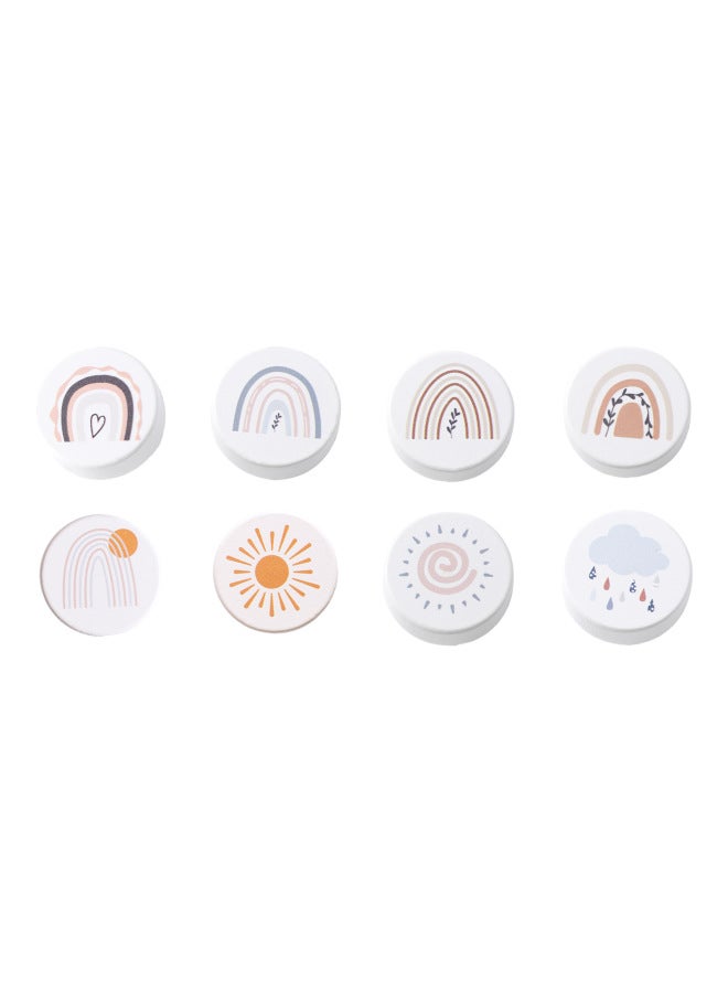 Wooden Nordic Style Cute Rainbow Animal Shape Round Drawer K Multifunctional Furniture Drawer Handles K