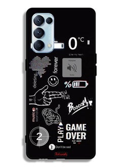 Tolwak Oppo Reno5 Pro 5G Protective Case Cover Game Over Pew Pew  - Image 2