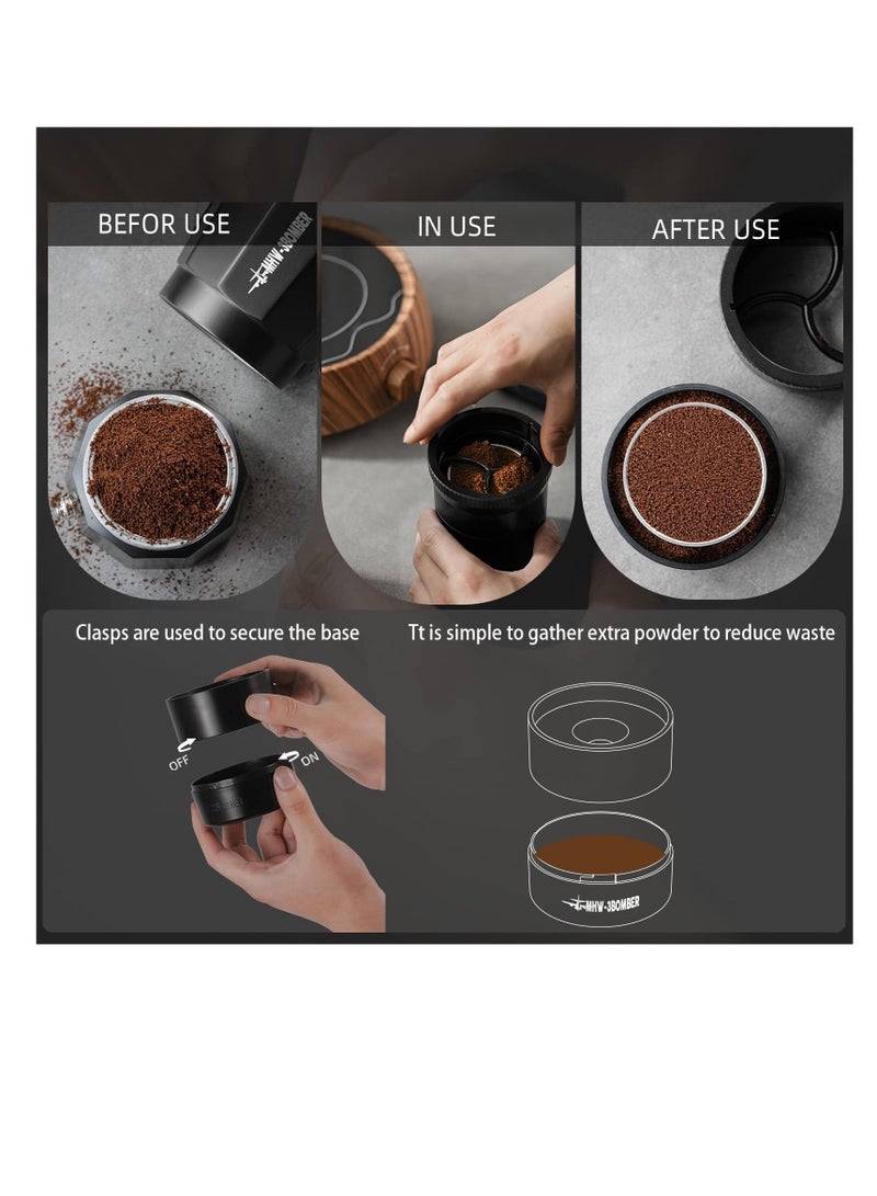 Excefore Moka Pot Powder Distributor, Coffee Distributor, Coffee Stirrer, 3-6 Cups Universal Moka Coffee Dosing Funnel, Coffee Residual Powder Collection Pot Accessories - Image 4