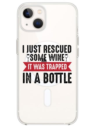 Magnetic Case for iPhone 13 6.1-inch Compatible with MagSafe Wireless Charging, Shockproof Phone Bumper Cover Wine trapped in bottle black copy - pzsku/Z8D4AFCEE4D38674E8D58Z/45/_/1700219786/a8983001-0501-459b-967b-88697467080f