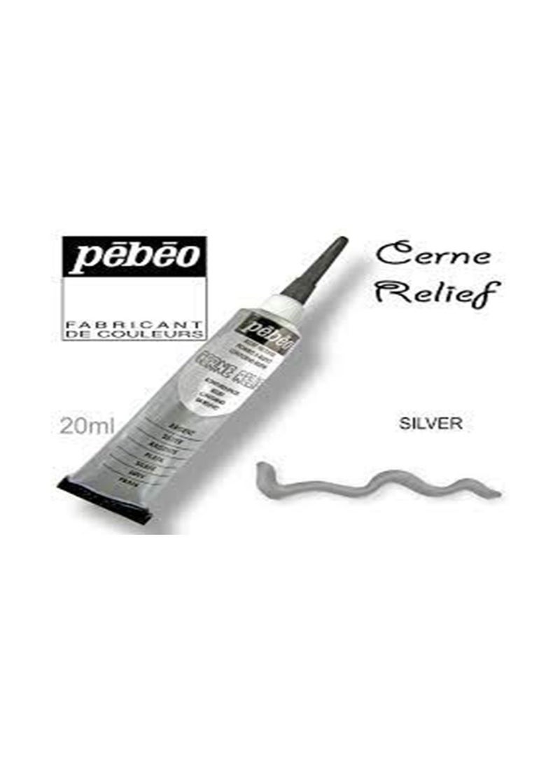 Pebeo Cerne Relief 20 Ml Silver - Image 2