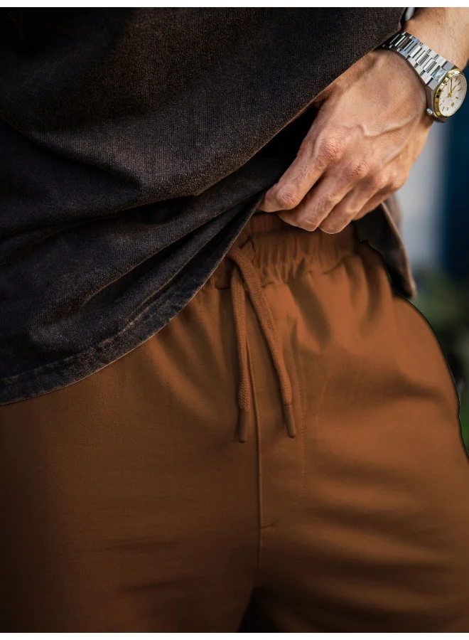 مانياك بنطلون رجالي واسع مانياك بلون بني وبيج