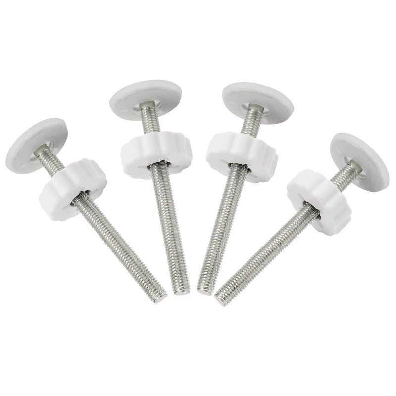 AMORBASE Pet Gates Spindle Rods 8mmM8  Replacement Parts Threaded Screw Bolts Hardware Kit Wall Protector for Baby Pressure Mounted Safety Door  Pet Stair Gates White M8 9CMLong 