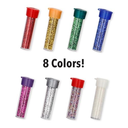 ArtSkills Ultra-Fine and Bright Glitter Shakers and Craft Glue, Arts and Crafts Supplies, Classic Colors, 9 Pieces - Image 3