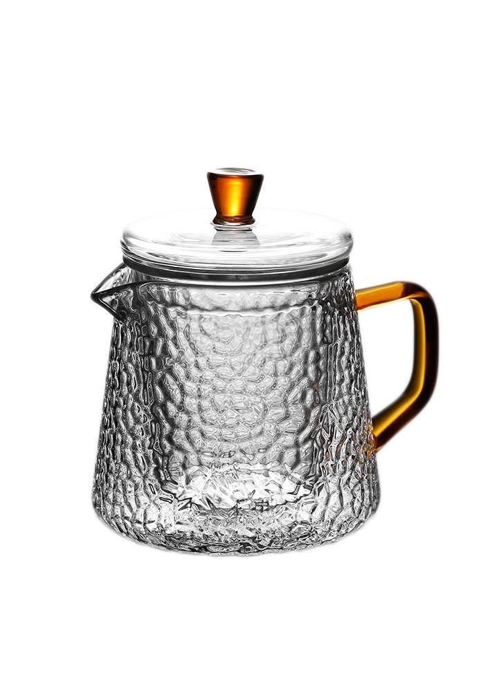 هومستر إبريق شاي زجاجي مقاومٌ للحرارة مع مصفاةٍ وغطاء - Image 1