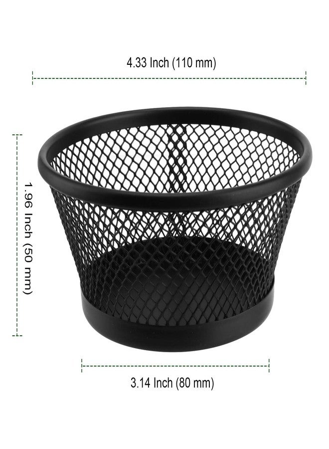 PINGEUI 20 Pack Metal Paper Clip Holder, Black Mesh Desk Organizer, Office Supplies - Image 2