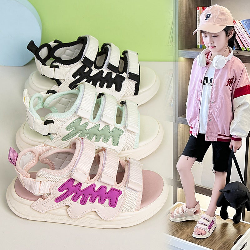 Children'S Sandals 2024 All-Match Princess Shoes Children'S Non-Slip Soft Sole Western Style Beach Shoes - Image 2