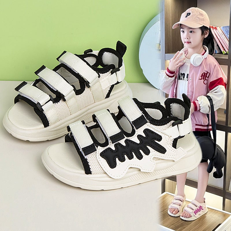 Children'S Sandals 2024 All-Match Princess Shoes Children'S Non-Slip Soft Sole Western Style Beach Shoes - Image 3