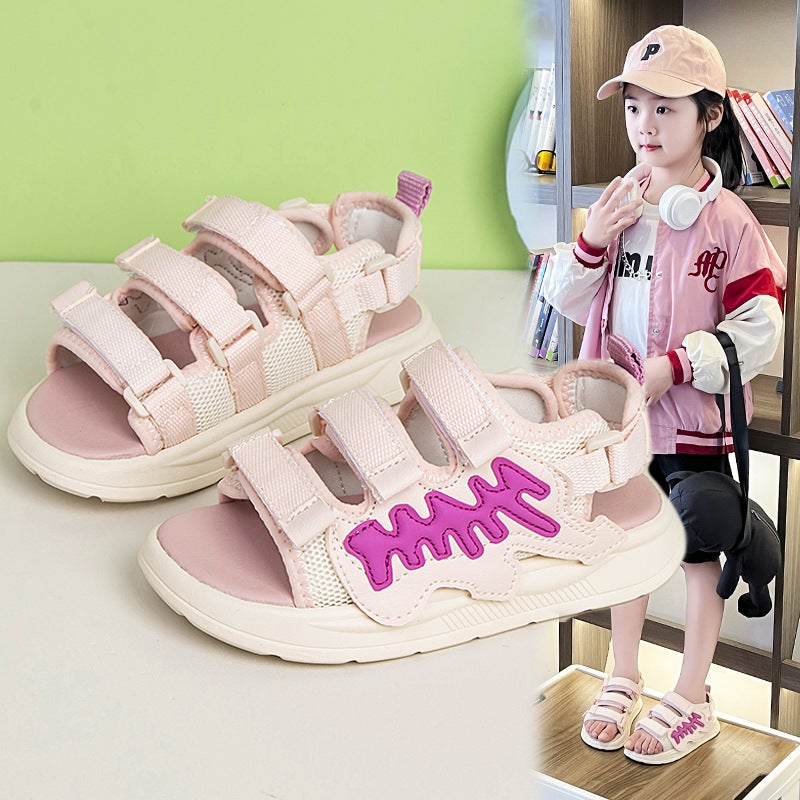 Children'S Sandals 2024 All-Match Princess Shoes Children'S Non-Slip Soft Sole Western Style Beach Shoes - Image 4