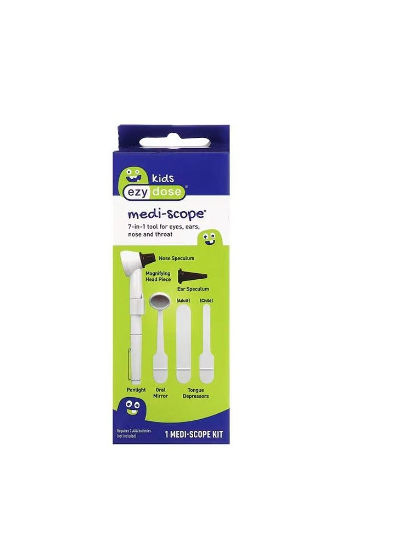 Ezy Dose Kids, Medi-Scope 7-in-1 Tool For Eyes, Ears, Nose and Throat , 7 Piece Kit 