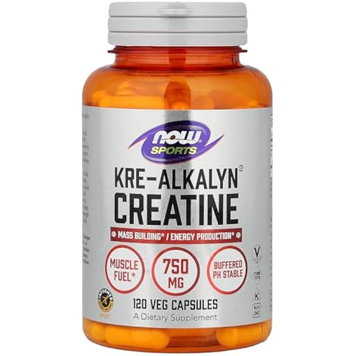 now Sports Nutrition, Kre-Alkalyn Creatine 750 mg, Mass Building*/Energy Production*, 120 Veg Capsules - Image 4