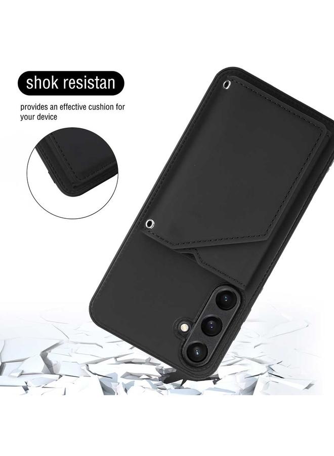 اس-توب جراب لهاتف Samsung Galaxy S23 FE 5G مصنوع من جلد PU + TPU + PC مع فتحات للبطاقات - Image 4