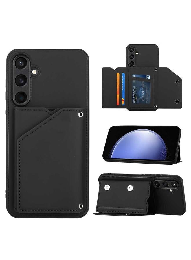 اس-توب جراب لهاتف Samsung Galaxy S23 FE 5G مصنوع من جلد PU + TPU + PC مع فتحات للبطاقات - Image 1