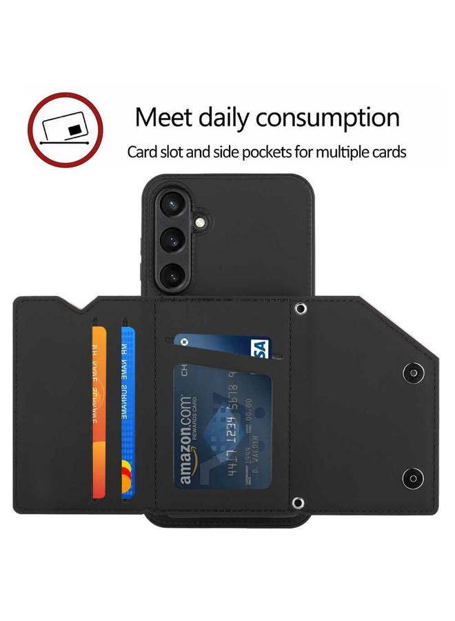 اس-توب جراب لهاتف Samsung Galaxy S23 FE 5G مصنوع من جلد PU + TPU + PC مع فتحات للبطاقات - Image 3