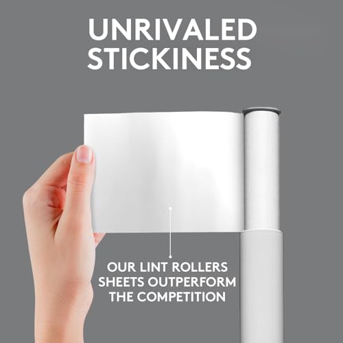 Flint Classic White Retractable Mini Lint Roller with 30 Extra Sticky Sheets, Small and Portable Lint Roller, Ideal Pet Hair Remover, Travel Lint Rollers for pet Hair Extra Sticky - Image 3