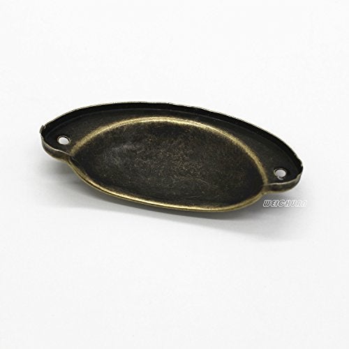 WEICHUAN 15PCS Antique Brass Iron Drawer Knobs Pulls Handles - Vintage Kitchen Cabinets Furniture Wardrobe Medicine Pull Handle(Length: 81mm Width: 32mm) - Image 3