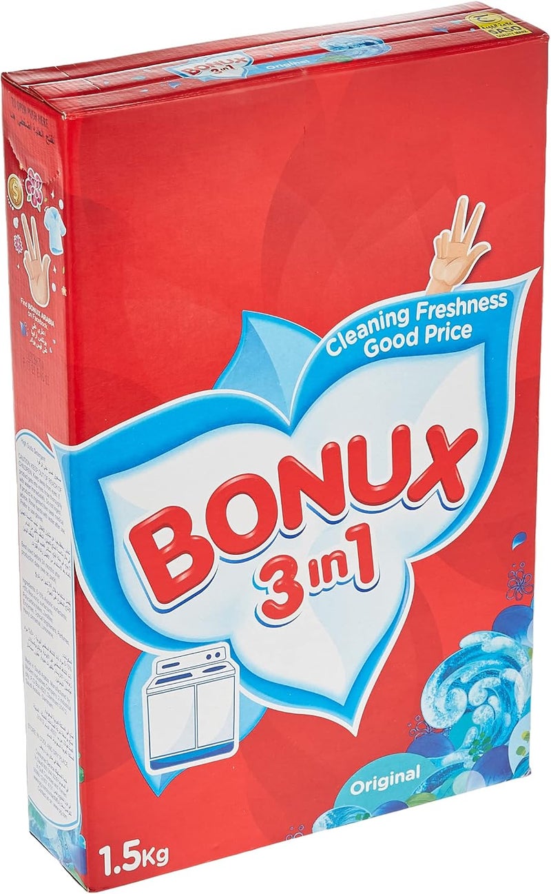 Original 3 In 1 Detergent Powder - 1.5 Kg