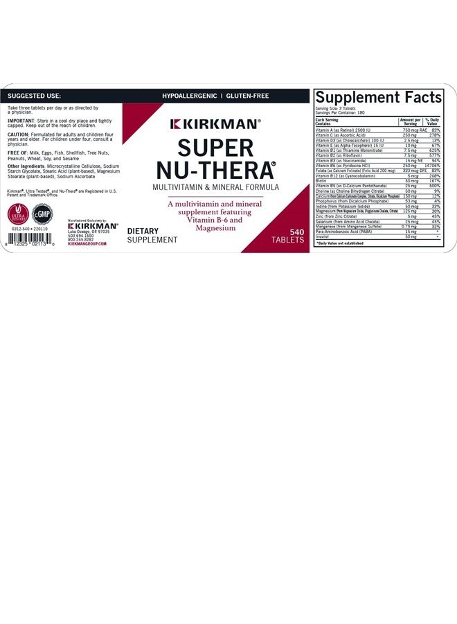Kirkman Super Nu-Thera¨ Caplets 540 caplets - Image 3