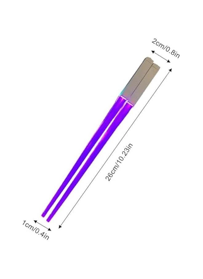 Generic - Multicolour Chopsticks - Glow In The Dark Chopsticks | LED Light Up Chopstick | LED Light Up Chopsticks | 9 Colors Changing Food Grade Glow In The Dark Chopsticks | Chop Sticks For Kitchen Dinner - Image 1