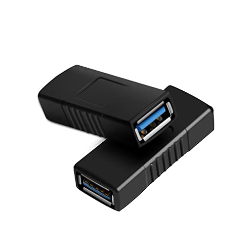 Oxsubor SuperSpeed USB 3.0 Coupler Adapter Type A Female to Female Bridge Extension Connector (2PCS) - Image 1