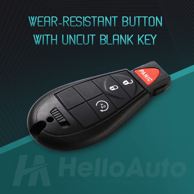 HelloAuto Key Fob for 09-12 Dodge Ram 1500 2500 3500, Fits Jeep Grand Cherokee Key fob Cover, Remote Key Fob Replacement for Durango Journey Charger Challenger. 433 Mhz FCC ID: IYZ-C01C/M3N5WY783X - Image 5
