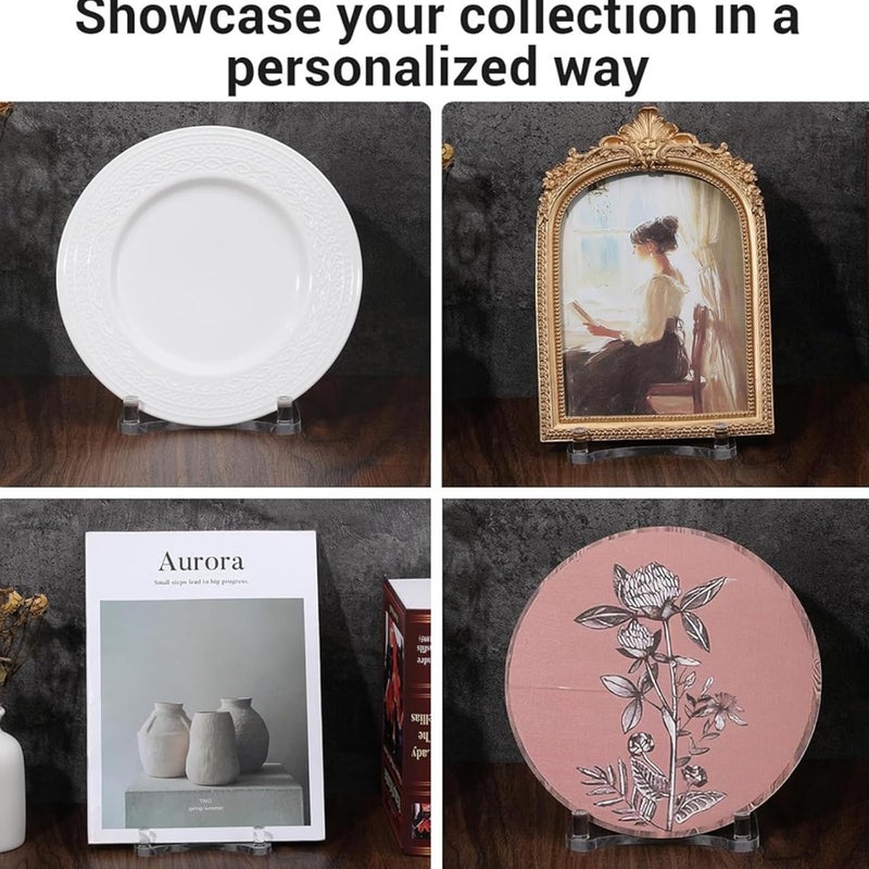 Plate Stands for Display Decorative Plates Holders for Minis Easel, Frame, Book, Card, Plaques, Bowl Picture Displays Stands Decorative Frame Holders - Image 4