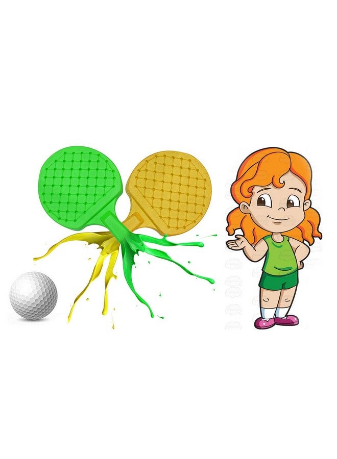 اسم المحتوى ناريلا مجموعة مضارب تنس الطاولة للأطفال من إيان (مضربان وكرة واحدة) (متعددة الألوان) - Image 4