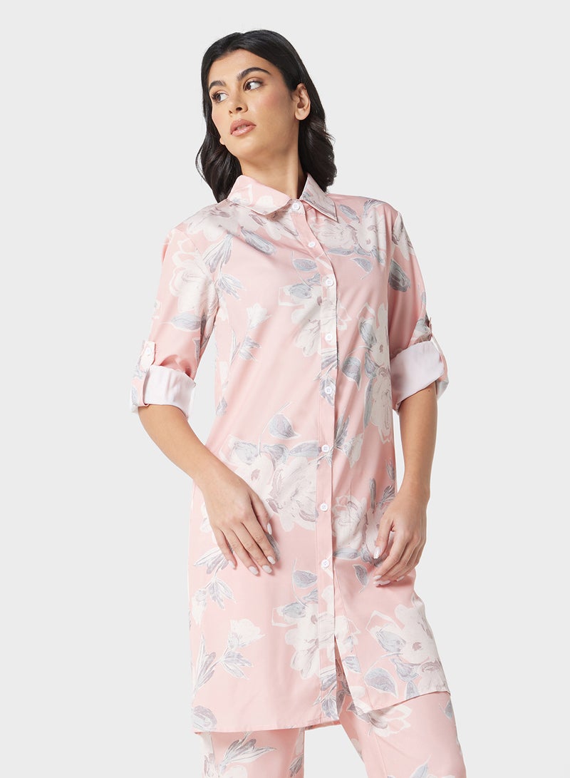 ايلا طقم بيجامة بطبعة زهور - Image 3