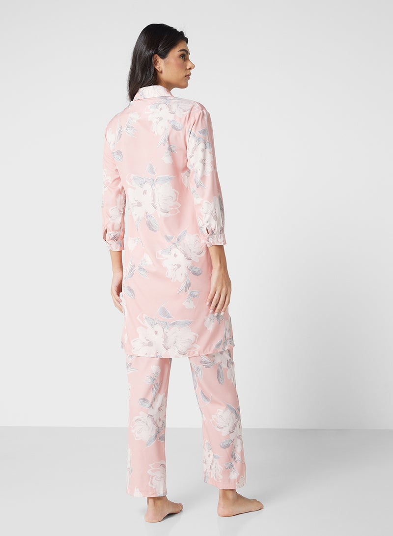 ايلا طقم بيجامة بطبعة زهور - Image 2