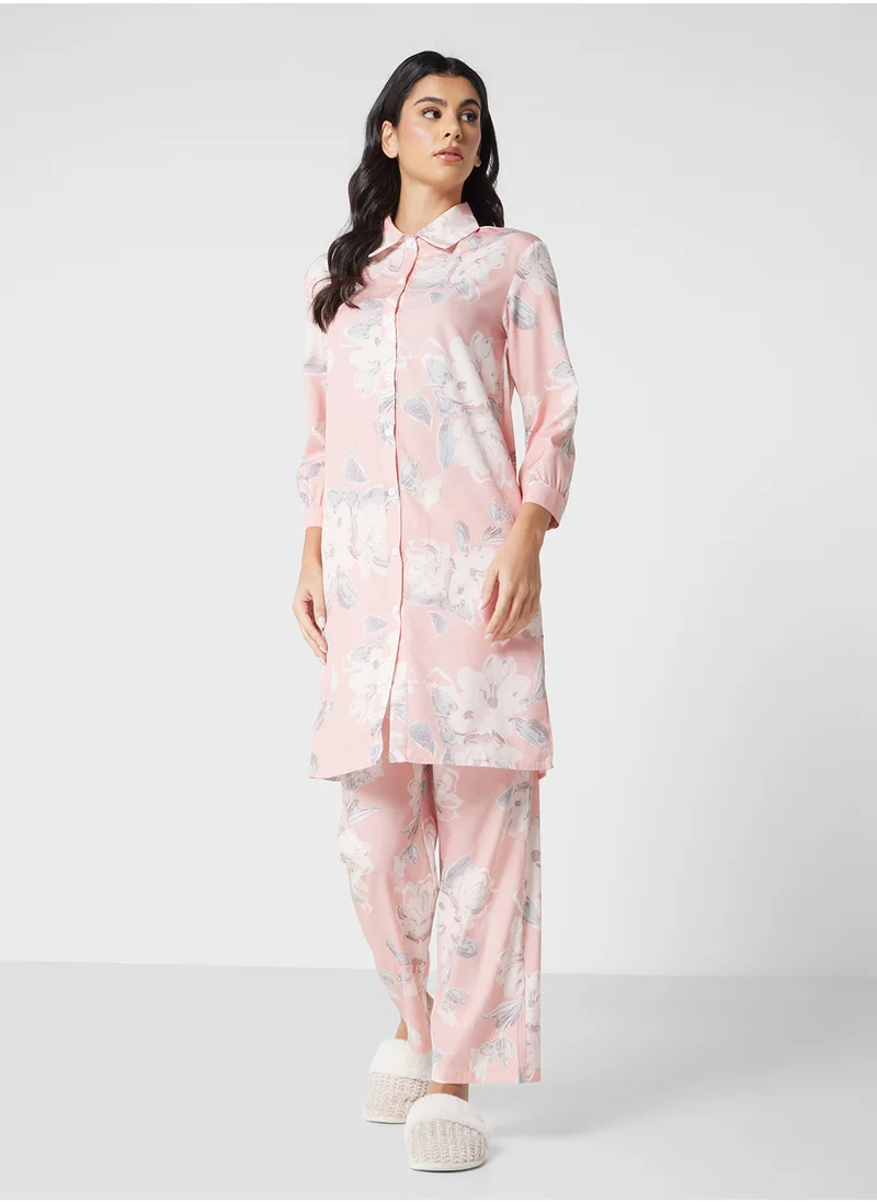 ايلا Floral Print Pyjama Set