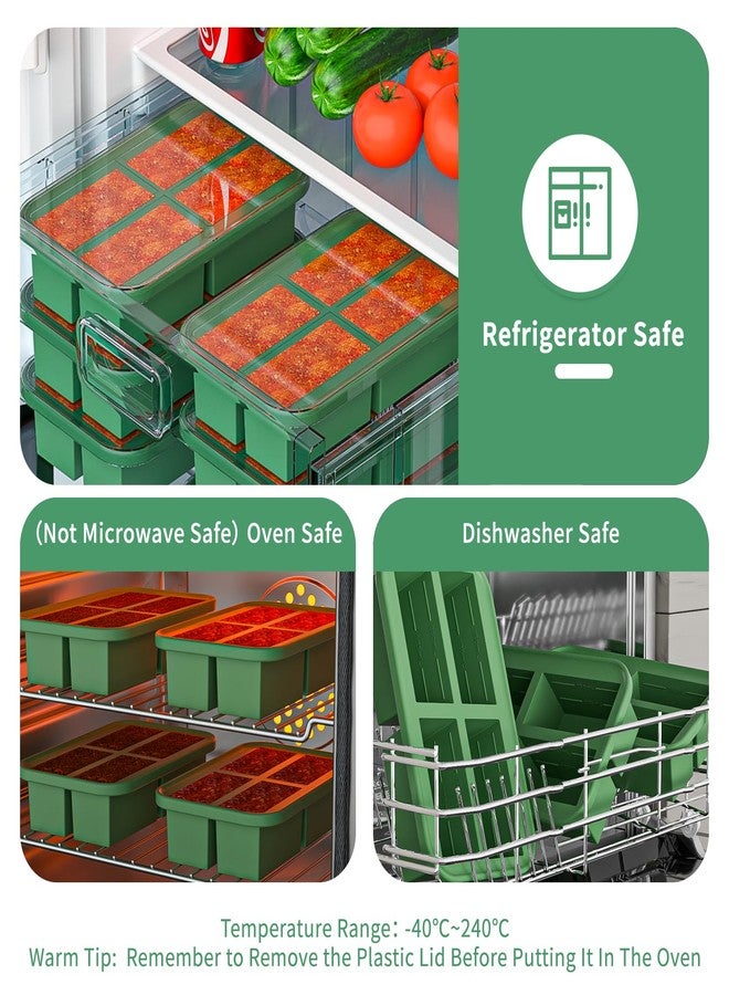 Bongpuda Soup Freezer Containers, Silicone Freezer Trays With Lid,Easy-Release,Reusable Freezer Storage Containers,For Freezing and Storing Broths,Sauces and Leftovers-2 Pack - Image 5