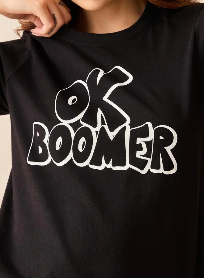 أوجيدر تيشيرت قطن 100% بطبعة جرافيك