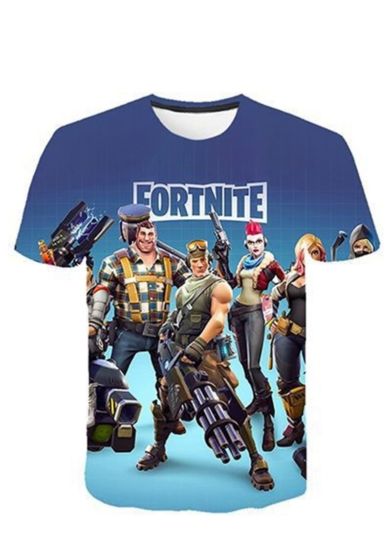 Game Fortnite set 3D digital printing personalized breathable children's T-shirt shorts set  - Image 2