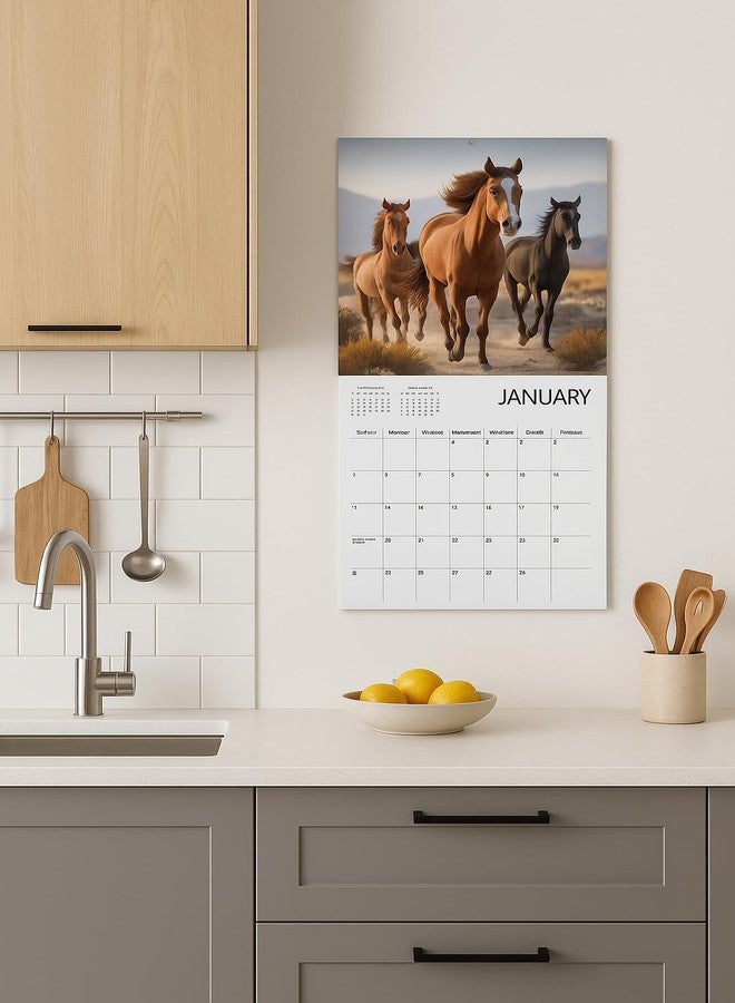 ARTICO Horses Calendar 2026, Large 12 x 12 inch, Horse Wall Calendar, Gift for Horse Lovers, Cute Calendar for girls - Image 3
