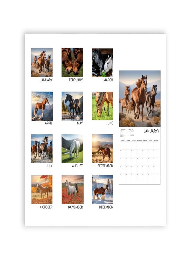 ARTICO Horses Calendar 2026, Large 12 x 12 inch, Horse Wall Calendar, Gift for Horse Lovers, Cute Calendar for girls - Image 4