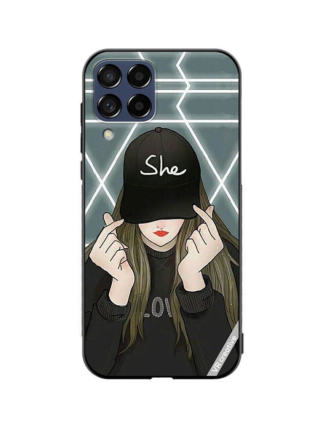 VR CREATIVE Protective Case Cover For Samsung Galaxy M33 She On Cap Design Multicolour  - Image 1