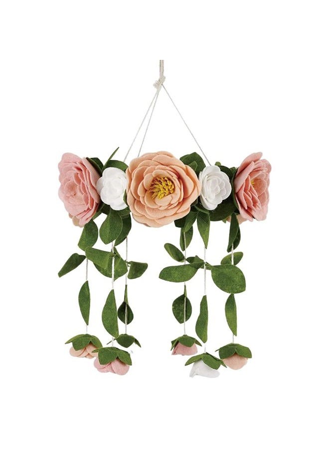 Sorrel + Fern Flower Crib Mobile Rose Nursery Decorations - Baby Shower Gift for Girls - Image 1