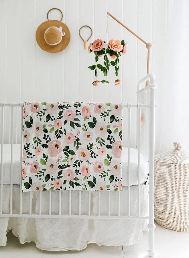 Sorrel + Fern Flower Crib Mobile Rose Nursery Decorations - Baby Shower Gift for Girls - Image 5
