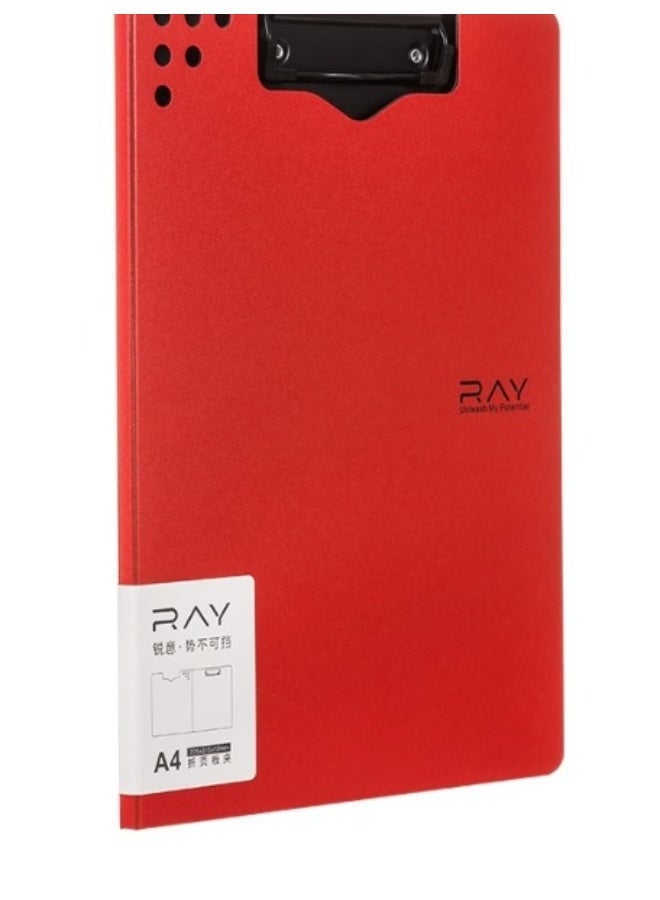 Comix A4 Double Layer Clipboard with Grip - Red - Image 1