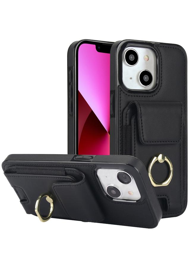 Zaboon Case For iPhone 13 Elastic Card Bag Ring Holder Phone Case - Image 1