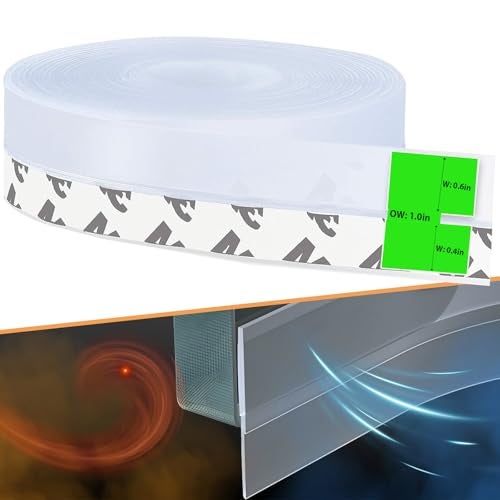 wigtda Weather Stripping Silicone Seal Strip, Weather Stripping Door Bottom Seal Strip - House and Glass Shower Doors Silicone Sealing for Door and Windows Gaps of Collision and Side, (Transparent) 25MM… - Image 1