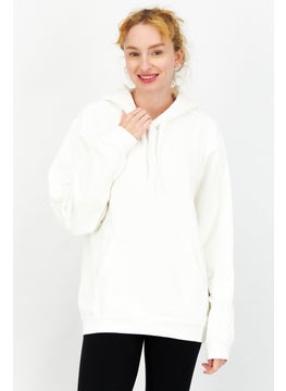 adidas Originals Women Sportswear Fit Embroidered Logo Outdoor Sweatshirts, Off White  - Image 1