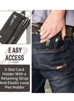 Y&D Tactical ID Card Holder Hook Loop Patch Badge Detachable Quick Rip-Away with Key Ring and Adjustable Neck Lanyard  - Image 4