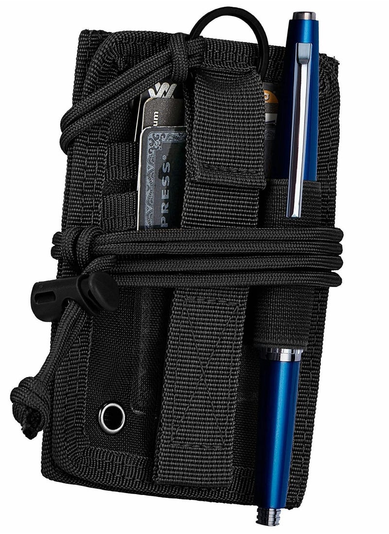 Y&D - Tactical ID Card Holder Hook Loop Patch Badge Detachable Quick Rip-Away with Key Ring and Adjustable Neck Lanyard - Image 1