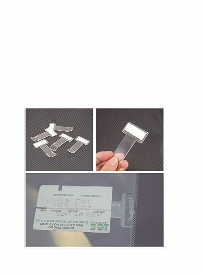 Excefore 5 Pcs Car Vehicle Parking Ticket Permit Holder Clip Sticker Windscreen Window Kit Windshield Tickets Transparent Auto Accessories - Image 3