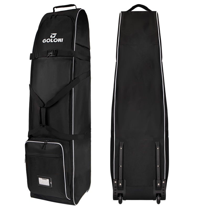 Goloni Golf Travel Bag with Wheels for Airlines, Heavy Duty Golf Club Travel Case, Water Resistant Golf Bag Cover for Air Travel, Portable Foldable Golf Luggage for Men Women - Image 1
