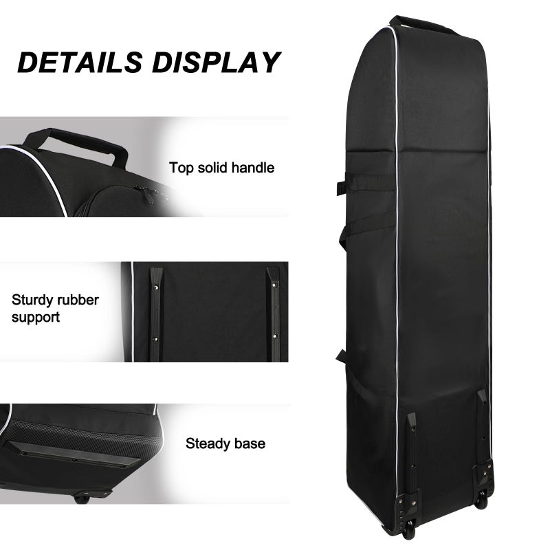 Goloni Golf Travel Bag with Wheels for Airlines, Heavy Duty Golf Club Travel Case, Water Resistant Golf Bag Cover for Air Travel, Portable Foldable Golf Luggage for Men Women - Image 4