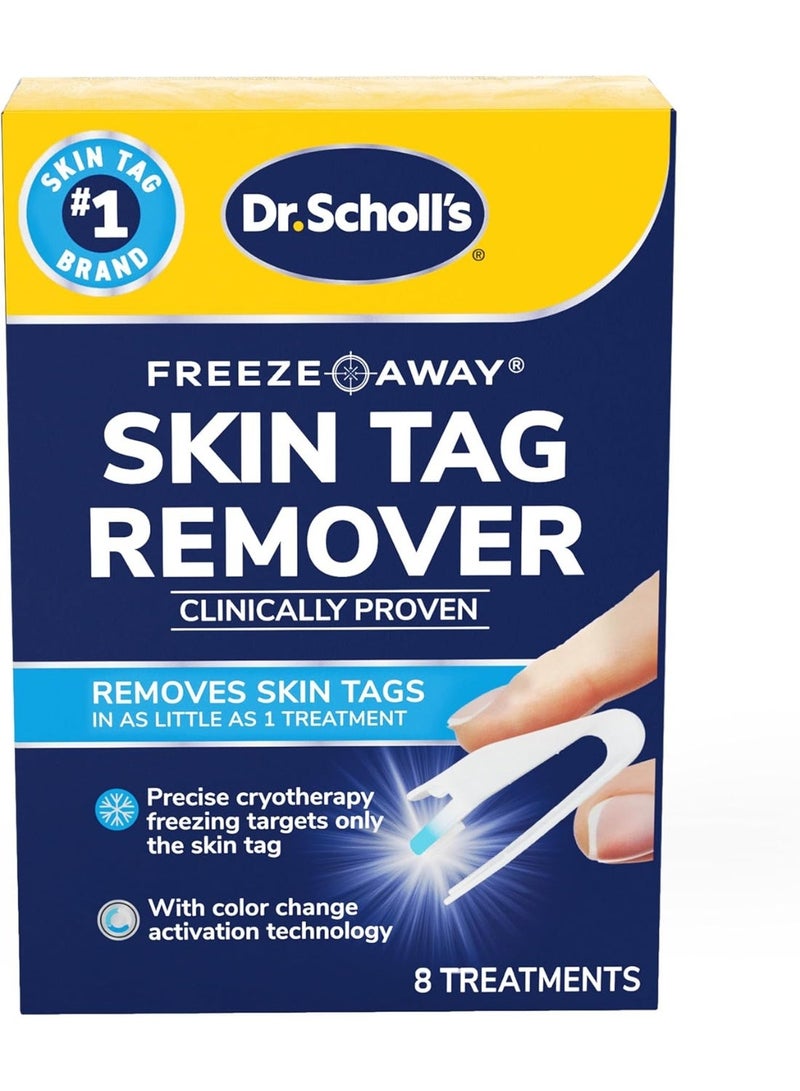 Dr. Scholl's مزيل علامات الجلد من فريز أواي، 8 قيراط // يزيل علامات الجلد في علاج واحد فقط، حاصل على موافقة إدارة الغذاء والدواء الأمريكية، ومثبت سريريًا، و8 علاجات - Image 1