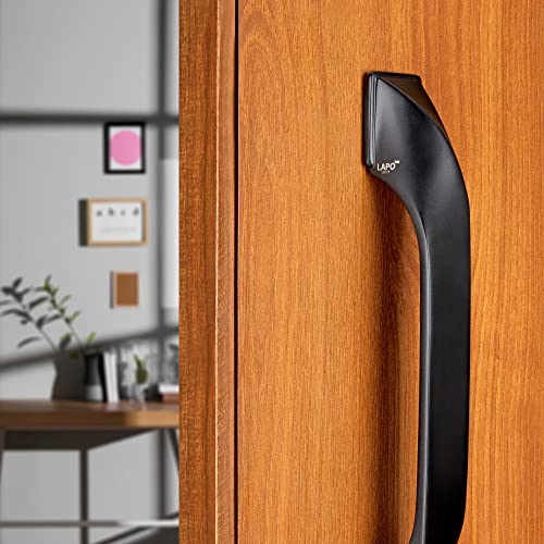 LAPO Pull Handle for Office and Home Doors | Black Finish | 8 Inch Pull Push Handles for Home and Hotels | Door Compatibility 30–100mm | Designed for Wooden and Glass Doors |3 Years Warranty - Image 3
